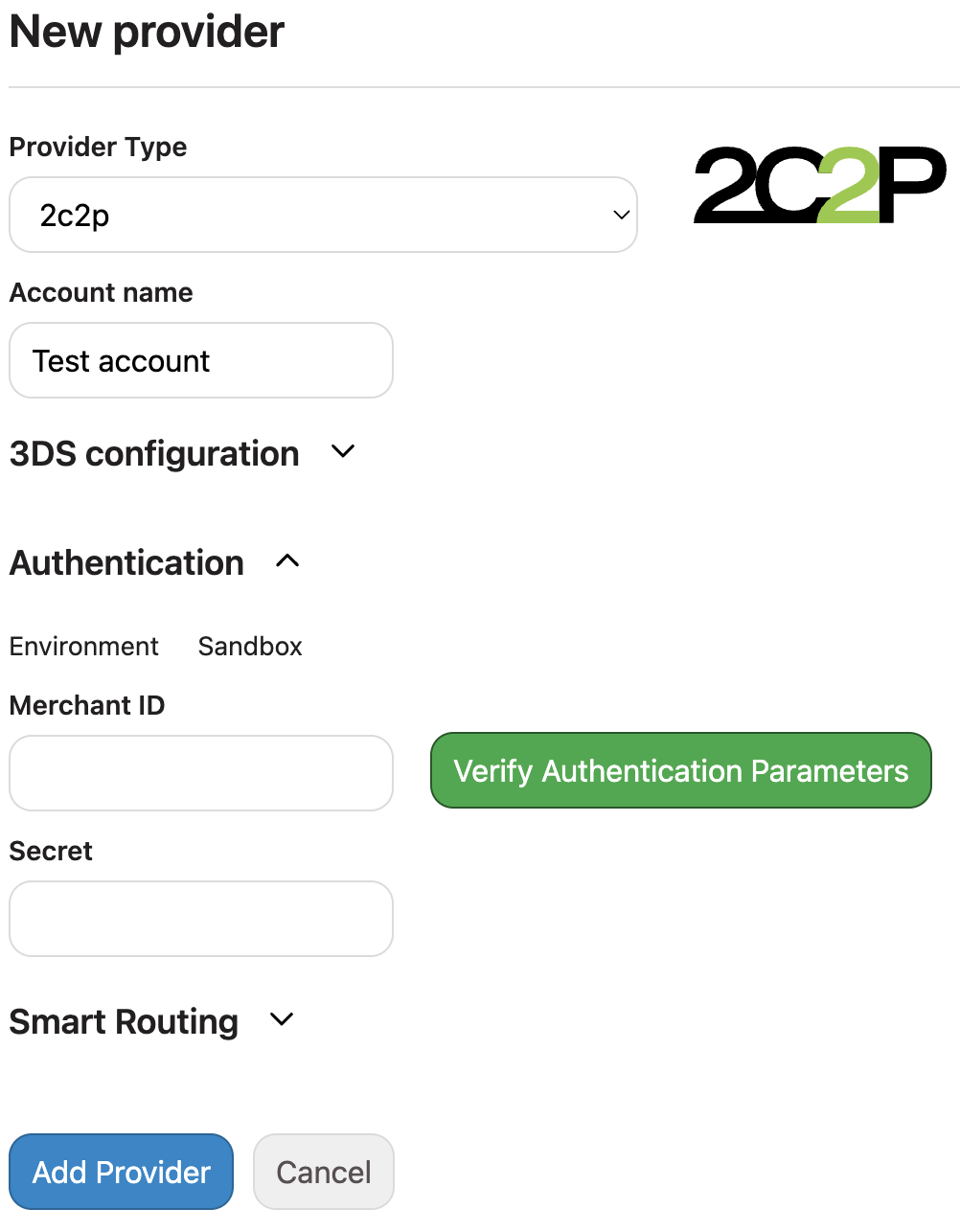 Add 2C2P Provider