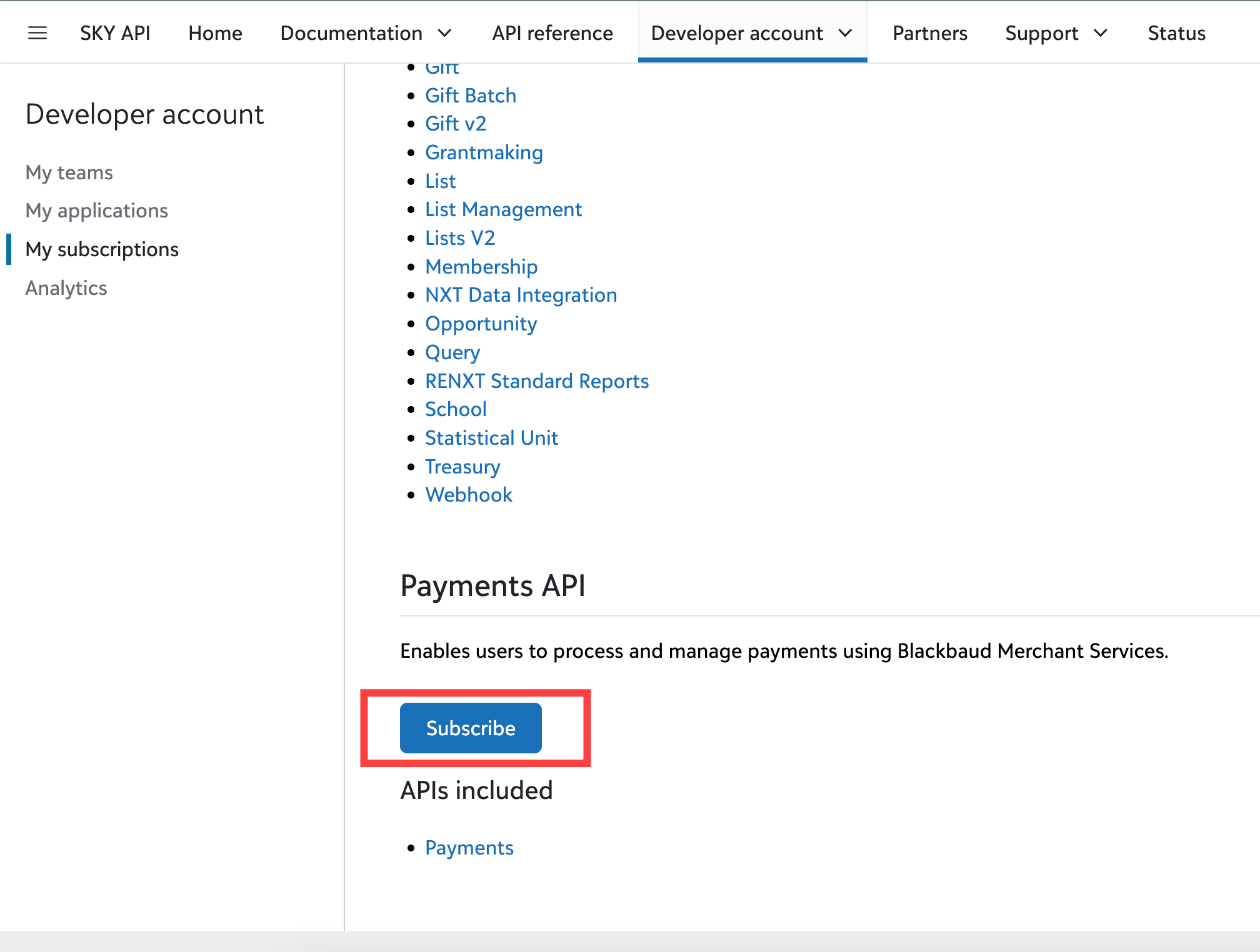 Obtain Subscription Key