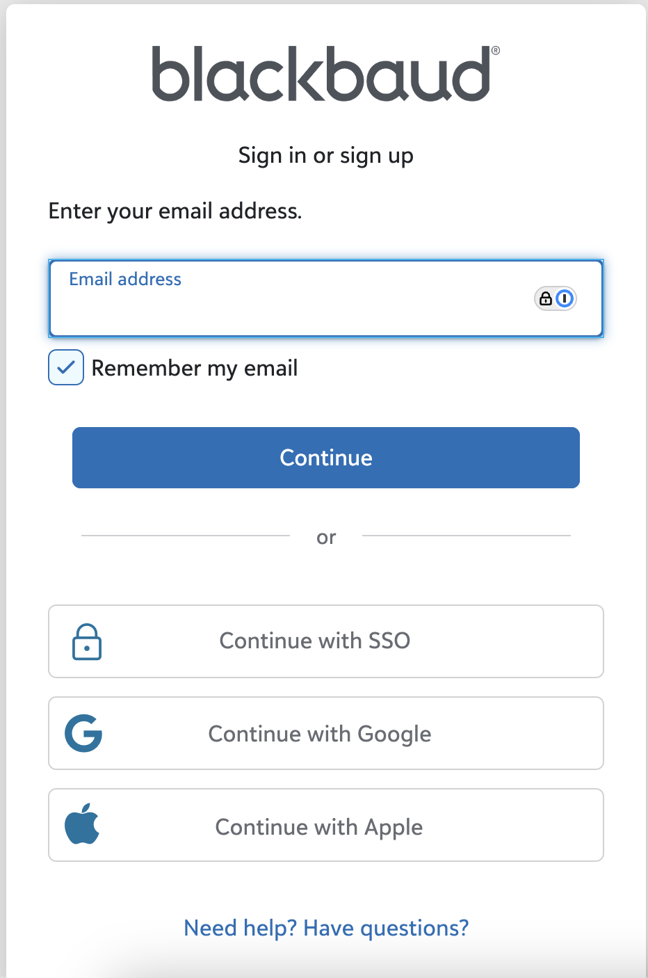 Blackbaud Authorization