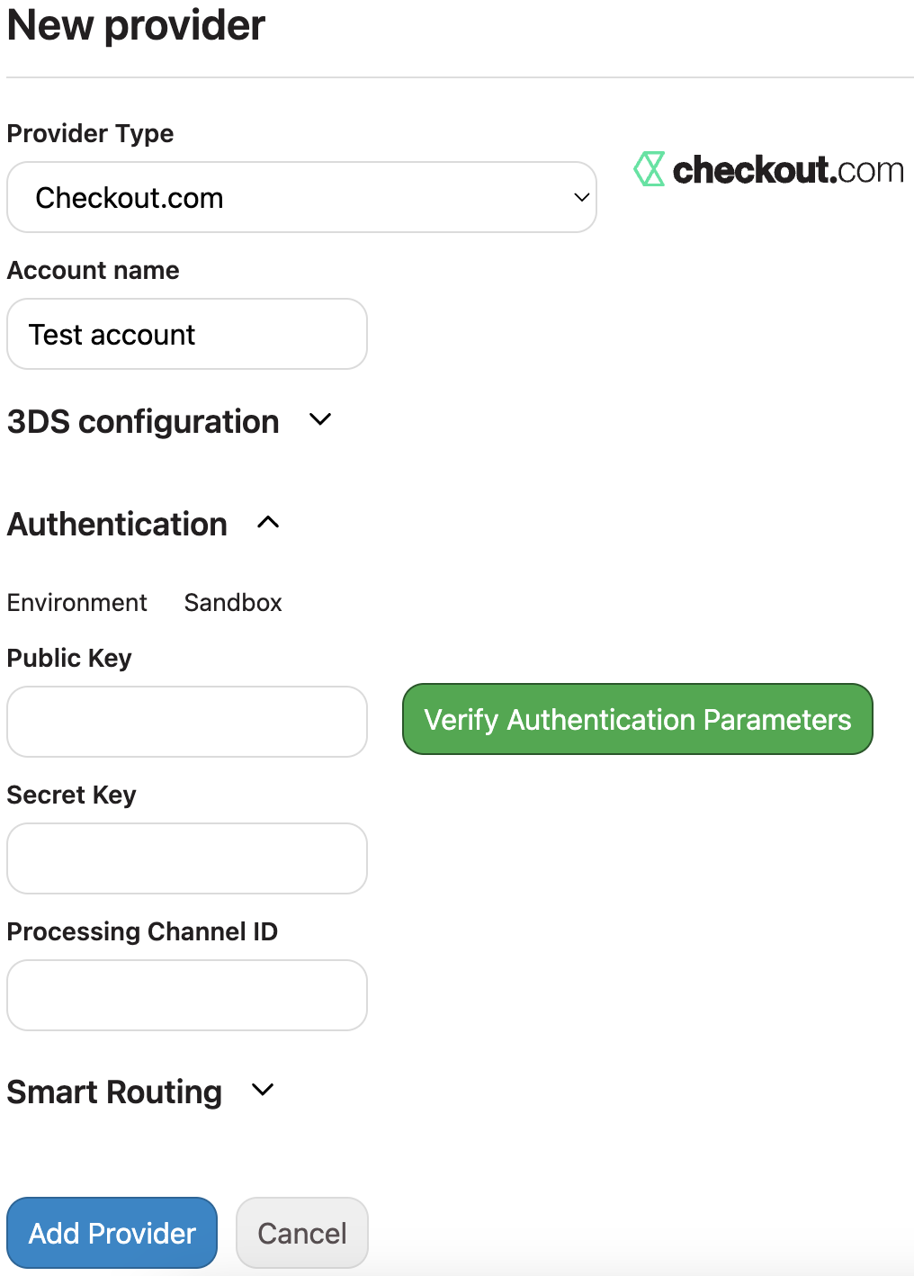 Add Checkout.com Provider
