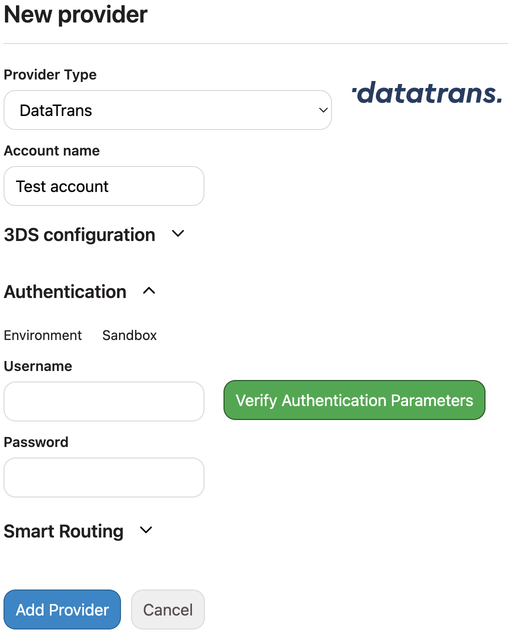 Add DataTrans Provider