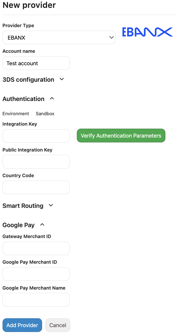 Add EBANX Provider
