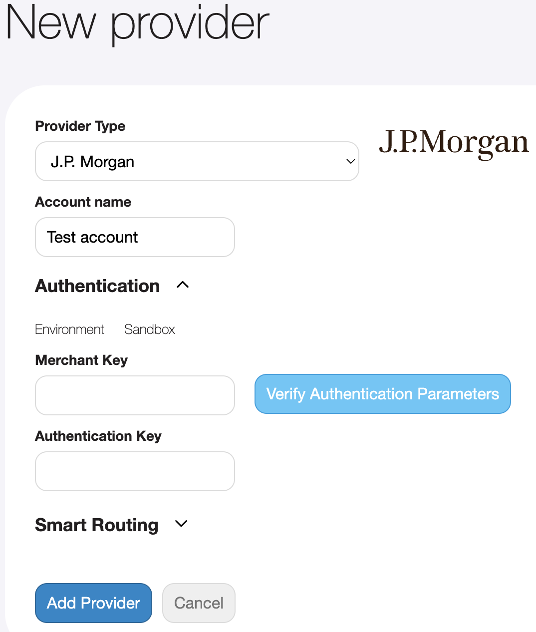 Add J.P.Morgan Provider