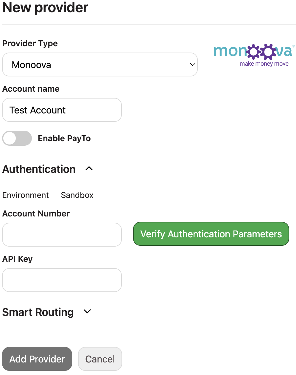 Add Monoova Provider