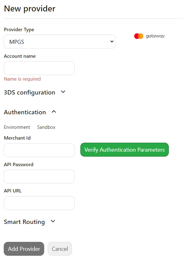 Add MPGS Provider