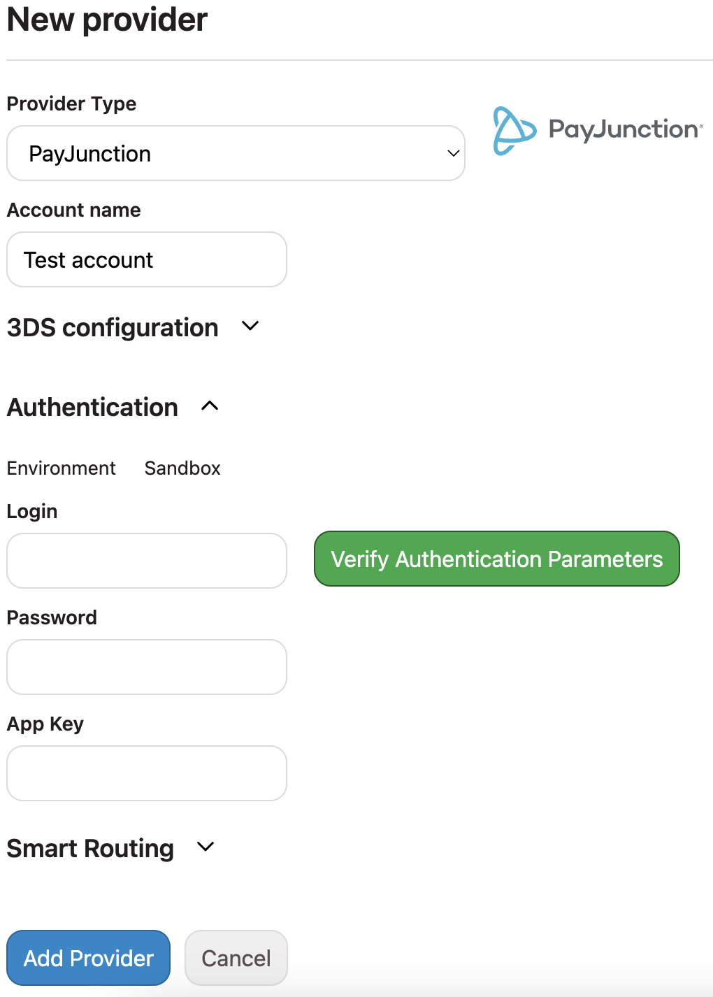 Add PayJunction Provider