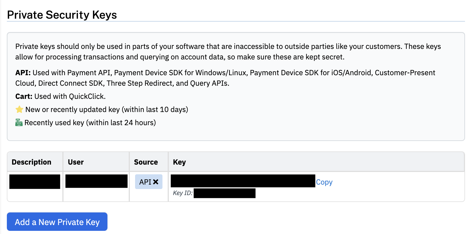 Payabli Private Security Keys