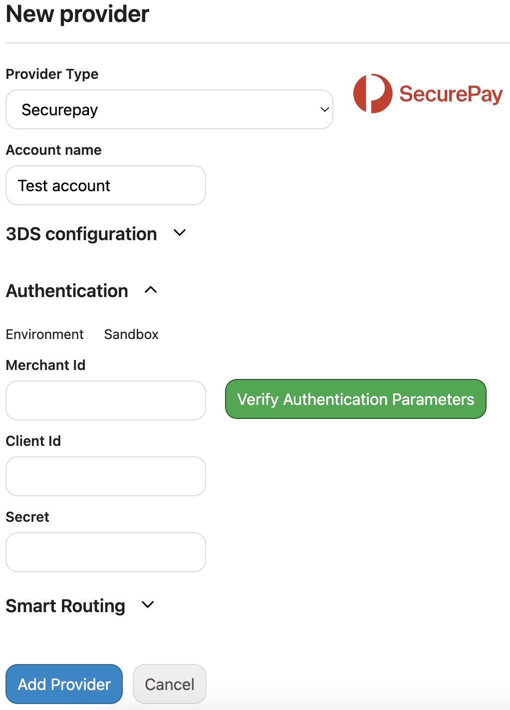 Add SecurePay Provider