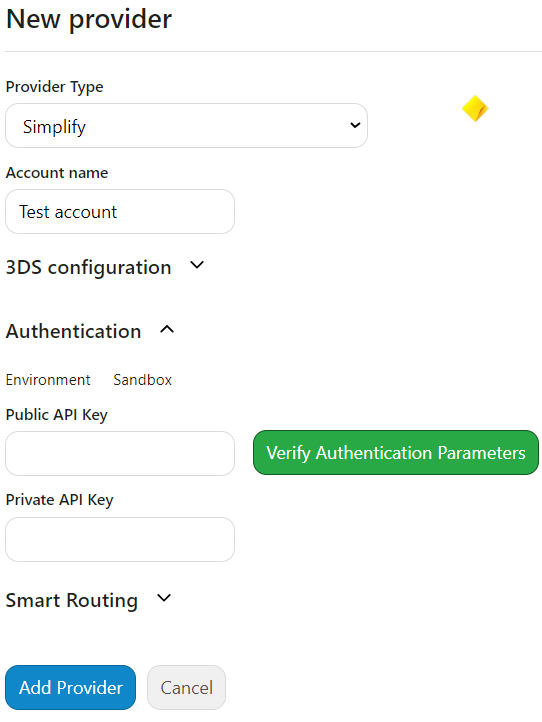 Add Simplify Provider