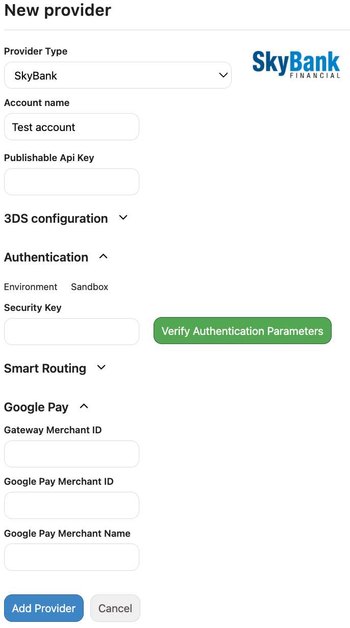 Add SkyBank Provider