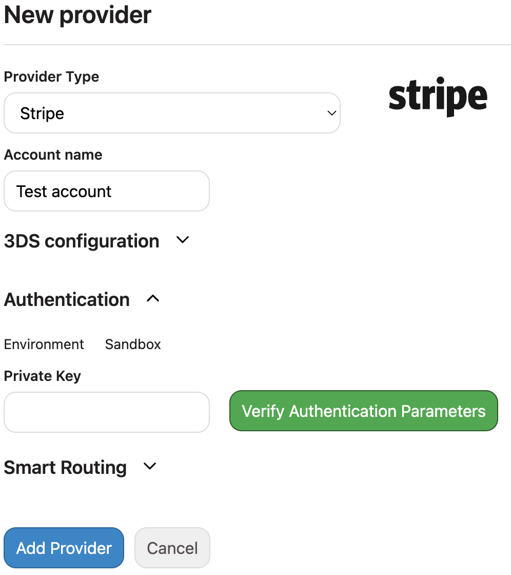 Add Stripe Provider